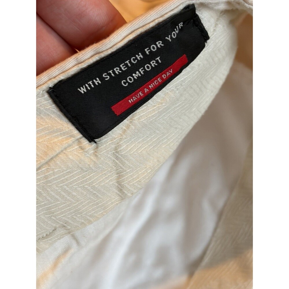 Scotch & Soda Men’s Stuart Trousers Ivory W32 L32 Slim Fit Chinos Office Casual - Picture 10 of 15